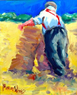 Gathering up The Bales by Irish artist Marie Woods